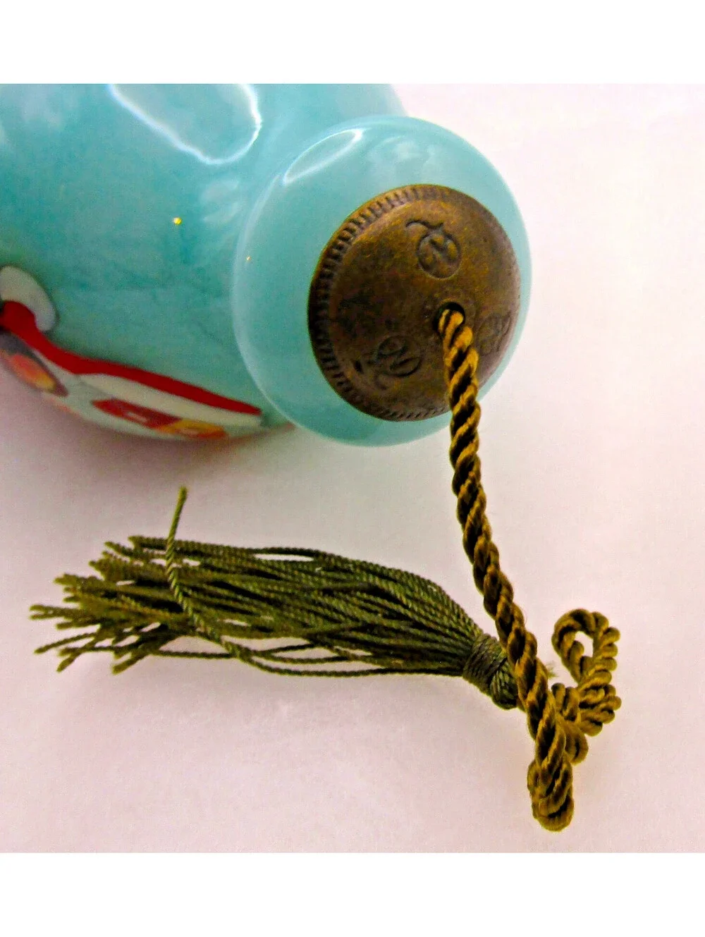 Ne'Qwa Art Glass Ornament Mukluk Claus Hand Painted by Barbara Lavallee